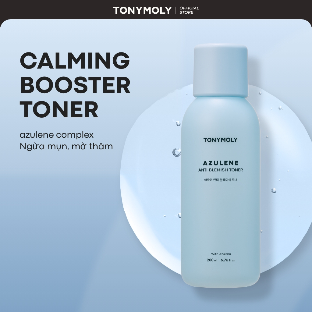 TONYMOLY Azulene Anti Blemish Calming Booster Toner 200ml rắc rối chăm sóc mụn làm dịu