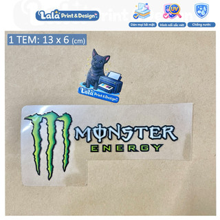 Tem Decal UV DTF MONSTER Energy Dán Xe Ô tô, Dán Xe Máy | Dán xe điện | Dán Laptop | Dán Bình Nước chống nước, bền màu