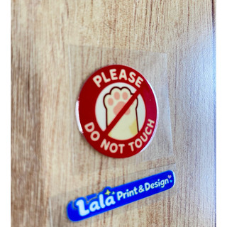 Tem Decal UV DTF Don’t Touch Tay Mèo Cute | Dán Điện Thoại | Dán Nón Bảo Hiểm | Dán Xe Điện | Dán xe Máy | Dán Bình Nước