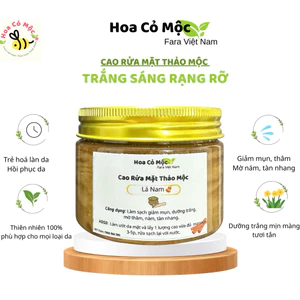 Cao Rửa Mặt Thảo Mộc 200g - Cao Lá Nam dưỡng da trắng mịn mờ thâm nám, tàn nhang,giảm mụn Fara