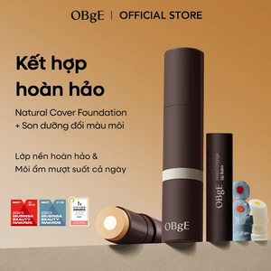 Bộ đôi kết hợp trang điểm hoàn hảo OBgE (Kem nền thỏi Natural Cover Foundation + Son dưỡng đổi màu môi)