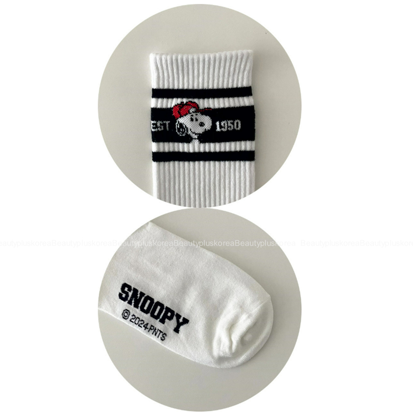 Tất Snoopy Sporty đa màu sắc (đen, xanh, trắng)