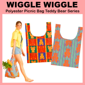 Túi dã ngoại bằng vải Polyester Túi có thể gập lại dòng gấu bông