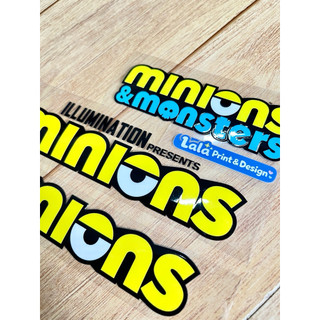 Tem Decal UV DTF chữ MINIONS & MONSTERS Dán Ly Nước | Dán vali | Dán Laptop | Dán Xe Máy | Dán xe ô tô chống nước