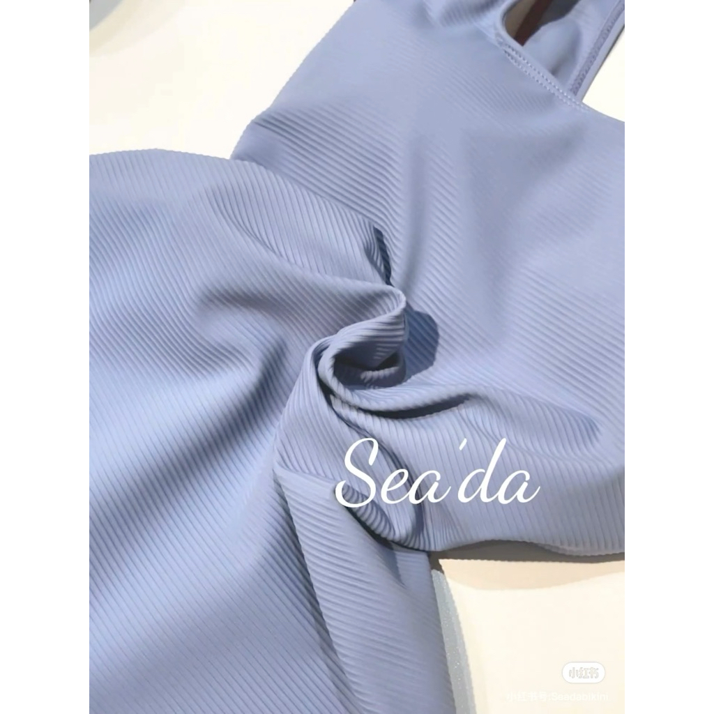 𝓜𝓮𝓲𝓺𝓾𝓲𝔂𝓲🍒 Bodysuit thể thao đi bơi, tắm biển xanh trơn viền đỏ phong cách năng động cho nữ
