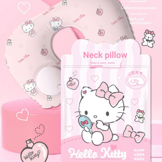 [Sanrio] Gối Cổ Hình U Hello Kitty Bơi Trong Không Khí | Xốp Thổi Cầm Đi Du Lịch In Hình | Nhẹ & Dễ Thương Phụ Kiện Du Lịch