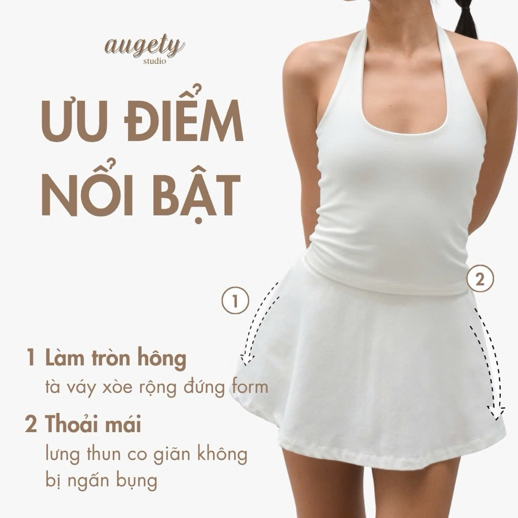Chân Váy Tennis Thun Xoè Augety Studio, BELLE TENNIS Skirt