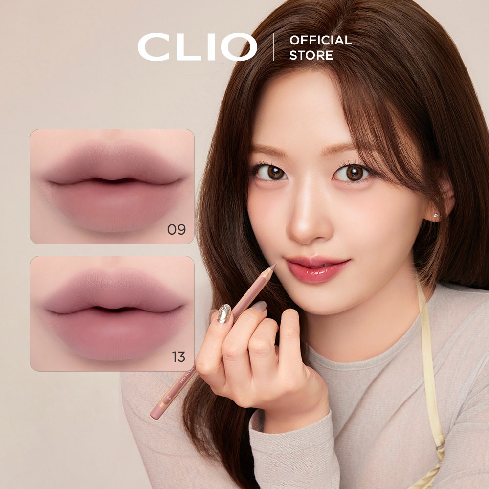 [CLIO - MÀU MỚI] CHÌ KẺ MÔI PENCIL VELVET LIP - 1,45g ☂ Lip Liner, mịn màng và dễ vẽ
