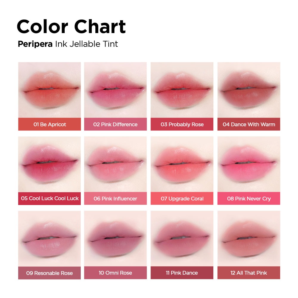 [PERIPERA - MÀU MỚI] Son Tint Mềm Mịn Bóng Nhẹ INK JELLABLE - 3.7g