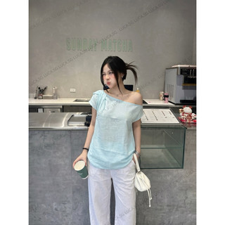 𝙑𝙄𝙊 𝙏𝙊𝙋 - Áo Linen Tưng PRE Xoắn Vai