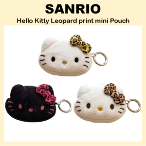 Túi mini in hình Hello Kitty Leopard (Nâu / Đen / Vàng)