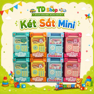 Két Sắt Mini Đồ Chơi Cho Bé - Heo Đất Tiết Kiệm Cho Trẻ Em 3 Tuổi+ Đồ Chơi Vui Nhộn