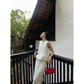 𝘽𝙊 𝙏𝙊𝙋 - Áo Linen Sát Nách phom Bí