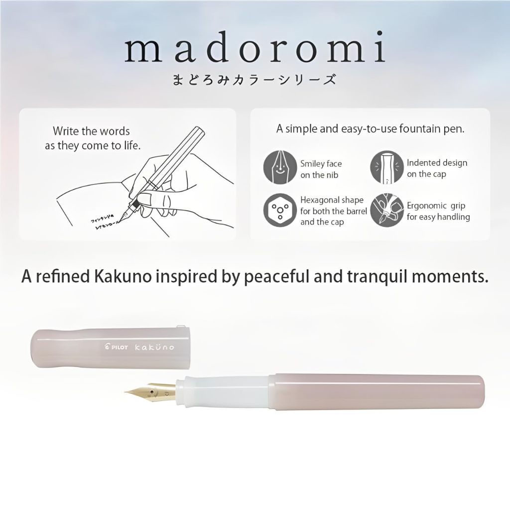 PILOT Kakuno Madoromi/But Muc/Tay Cam Tam Giac/5 Mau Pastel/Danh Cho Nguoi Moi/Nhat Ban