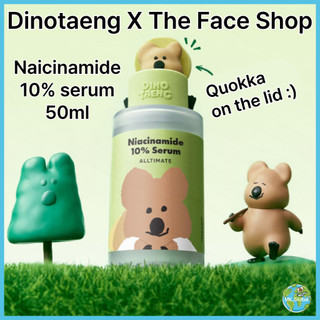 [Dinotaeng x The Face Shop] Serum Niacinamide 10% 50ml - Phiên bản giới hạn kèm nắp mô hình Dinotaeng, dưỡng sáng và chống lão hóa