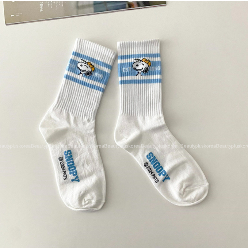 Tất Snoopy Sporty đa màu sắc (đen, xanh, trắng)