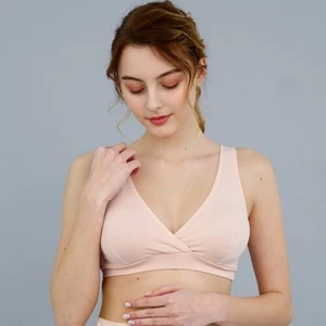 PETITMARIE Cotton Spandex Thoải Mái Áo Ngực Điều Dưỡng 4 Màu Thoáng Khí Áo Ngực Cho Mẹ