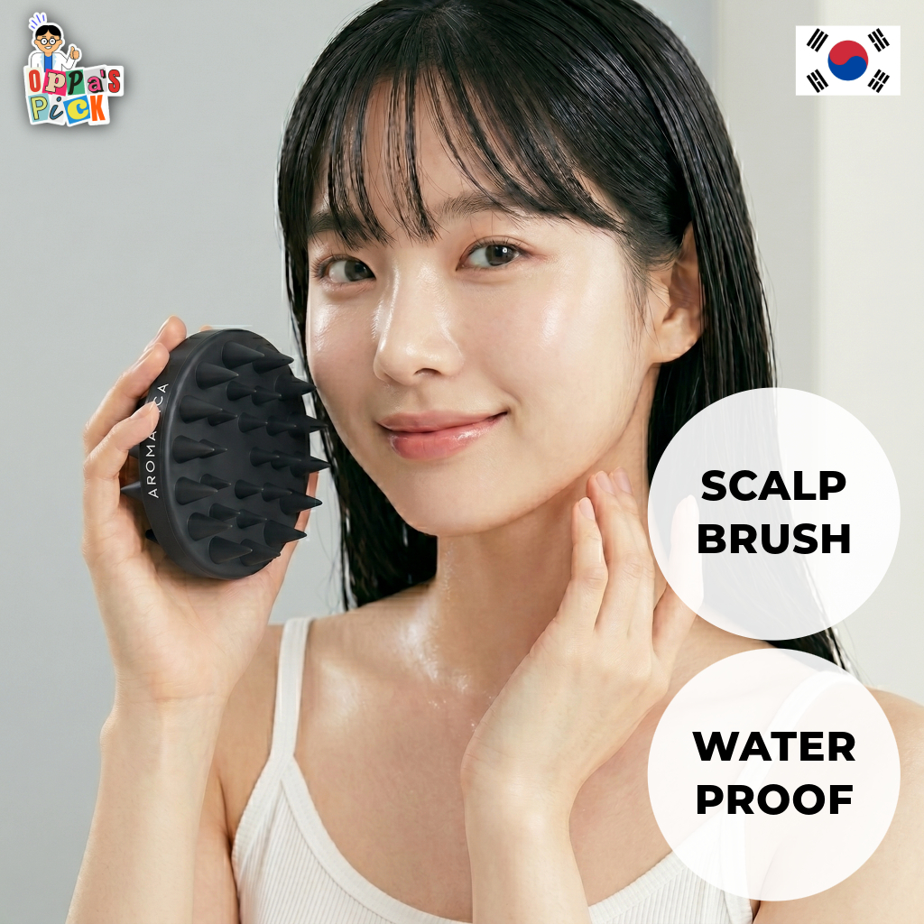 [Aromatica] Bàn Chải Gội Đầu Silicon Gai Kép Chống Nước Cao Cấp Dual Scalp Shampoo Brush