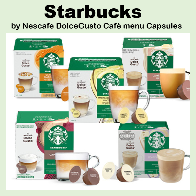 [Starbuks] by Nescafe Dolce Gusto Cafe Menu Capsules Latte Cappuccino White Mocha Caramel Macchiato