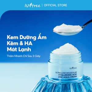 ISNTREE Kem Dưỡng Ẩm Kẽm & Hyaluronic Acid Siêu Phân Tử 80ml