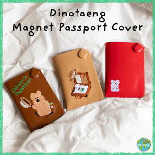 [Dinotaeng] Marsh Town Bao Hộ Chiếu Nam Châm｜Phụ Kiện Du Lịch Khóa Từ