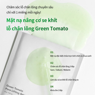 [SUNGBOON EDITOR] Mặt nạ cà chua xanh se khít lỗ chân lông Green Tomato Pore Lifting Mask 10 miếng