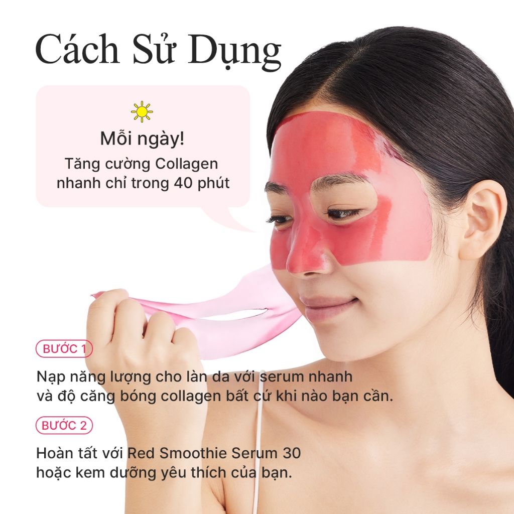 [Arencia] Mặt nạ Jello Collagen đỏ (4ea)