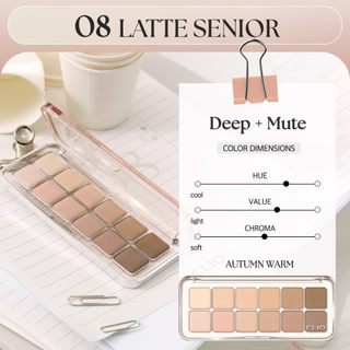 CLIO Bảng phấn mắt CLIO Pro Air 12 màu Matte & Shimmer Soft Daily Eye Shadow Palette