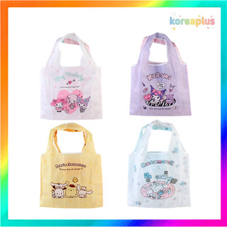 [SANRIO] Túi sinh thái đôi Túi mua sắm Túi có thể gập lại (My Melody / Kuromi / Cinnamoroll / Pochacco)