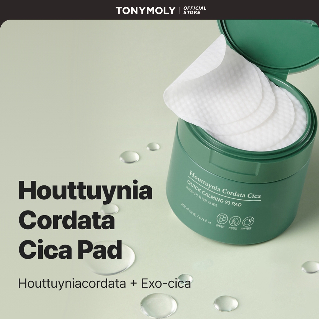 TONYMOLY Bông Toner cho da nhạy cảm (70 miếng) Houttuynia Cordata Cica Calming Toner Pads