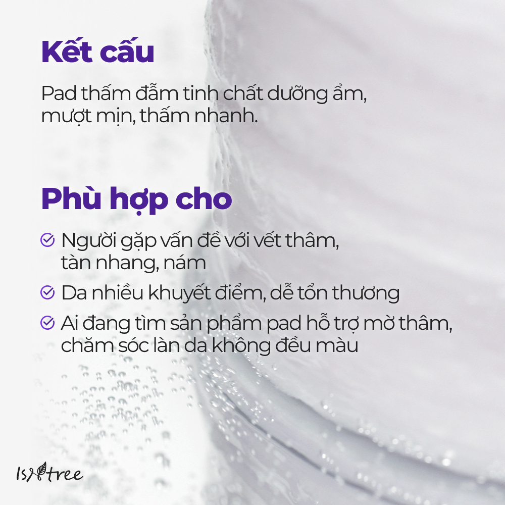 ISNTREE Toner Pad Hành Tím Clear Pad 250ml (60 miếng)
