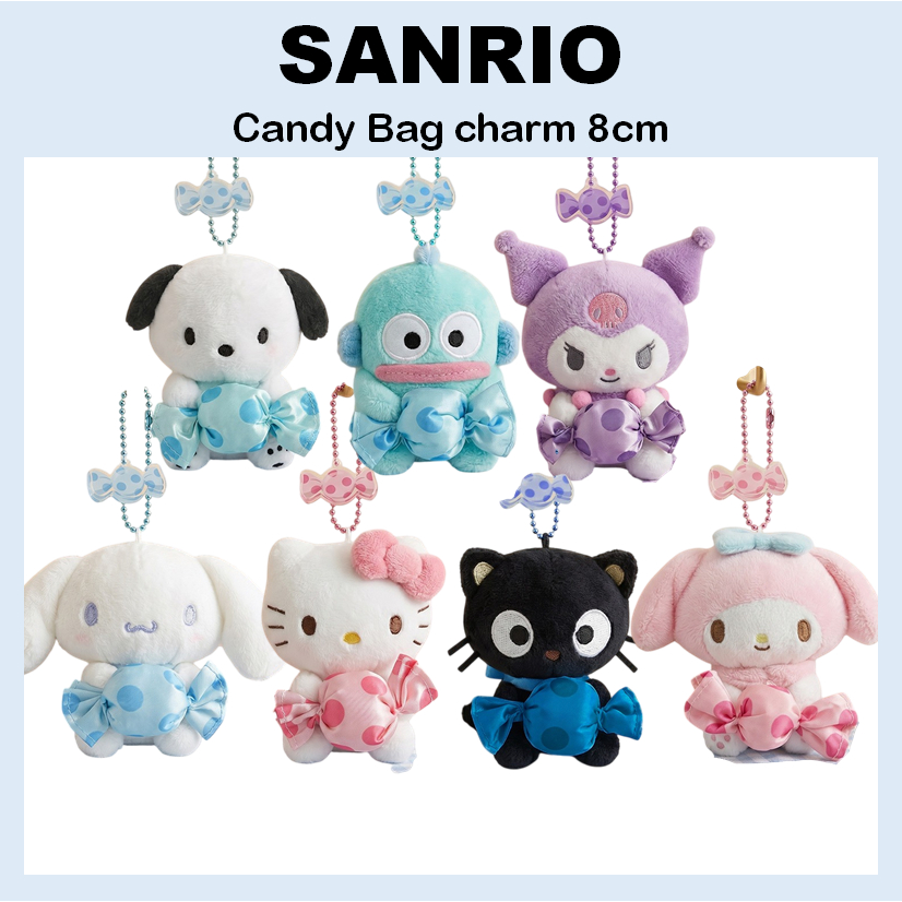 [SANRIO] Túi kẹo quyến rũ 8cm (Kitty / Mymelody / Kuromi / Cinnamoroll / Pochacco / Hangyodon / Chococat)