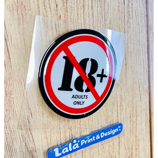 Tem UV DTF Cảnh Báo 18 + Adults Only Decal Dán Cửa | KTV | Khu vực riêng | Dán Trang Trí Xe Máy