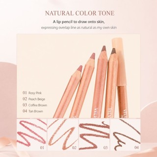 Chì kẻ môi nhung CLIO Velvet Lip Pencil (+ Gọt chì) | Chì Kẻ Viền Môi & Tạo Môi Căng | Màu Mới