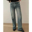 SENA JEAN ❤️Quần Jean Ống Suông Nữ Cạp Cao Form Wide Leg Hack Dáng Màu Wash Xanh