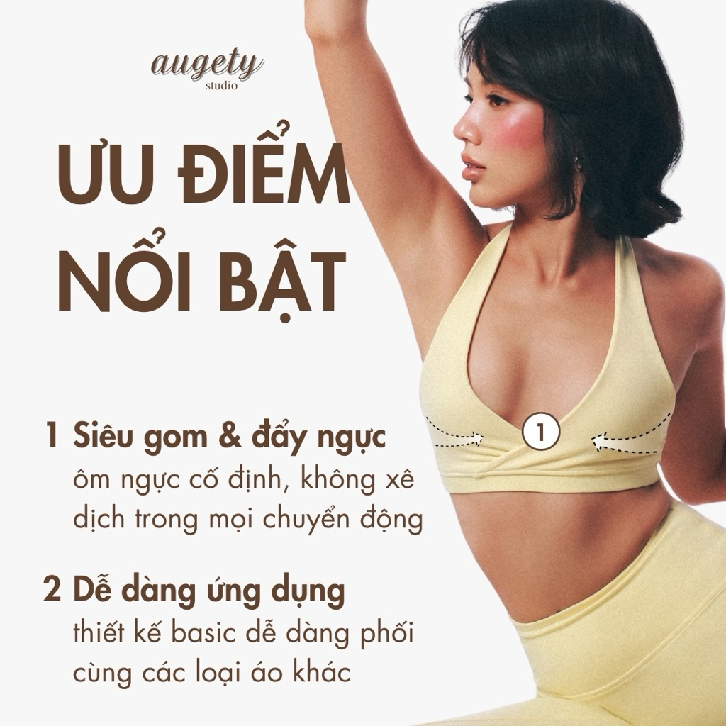 Áo Bra Nữ Gom Ngực Cổ Yếm Có Mút Tháo Rời Augety Studio, MOLLY Halter-Neck Bras