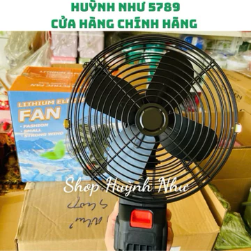 [CHÍNH HÃNG]Quạt Tích Điện Pin 10 Cell Dùng Liên Tục 4H, Quạt Pin, Quạt Để Bàn Tích Điện 2 Cấp Độ Gió Siêu Mát