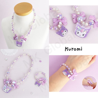 [Sanrio] Hello Kitty Kuromi Cinnamoroll Bộ vòng cổ vòng tay lấp lánh cho bé | Sản xuất tại Hàn Quốc