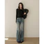 SENA JEAN ❤️Quần Jean Ống Suông Nữ Cạp Cao Form Wide Leg Hack Dáng Màu Wash Xanh