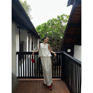 𝘽𝙊 𝙏𝙊𝙋 - Áo Linen Sát Nách phom Bí