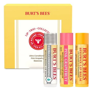 Bộ sưu tập môi ong Burt 's Bees 3 gói 4.25g × 3 Thành phần tự nhiên | Son dưỡng môi dưỡng ẩm | Bộ quà tặng chăm sóc môi