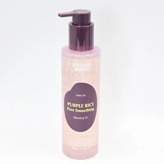 [EQQUALBERRY] Dầu rửa mặt làm mịn lỗ chân lông gạo tím 200ml