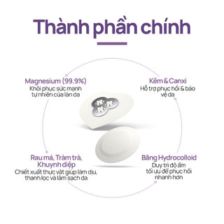 [Snow2plus CHÍNH THỨC] Miếng dán Hỗ trợ giảm mụn Magiê / Miếng dán rắc rối một đêm Plus (30 miếng dán) / Gói chăm sóc mụn trứng cá
