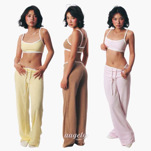 Quần Dài Cạp Trễ Form Suông Lưng Dây Rút Vải Lông Terry Pile Augety Studio, MIU SWEATPANTS
