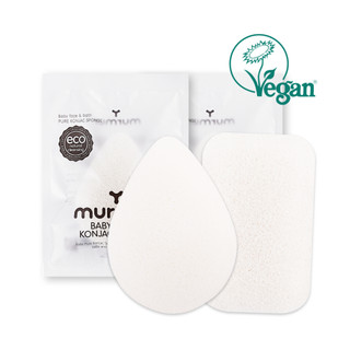 [Murmur] Bọt biển Konjac Baby Pure | Bọt biển tắm em bé Hàn Quốc | Phụ kiện tắm cho da nhạy cảm | Bọt biển tắm dịu nhẹ cho trẻ sơ sinh & trẻ nhỏ