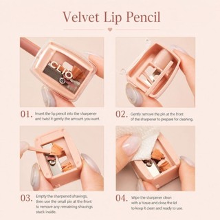 Chì kẻ môi nhung CLIO Velvet Lip Pencil (+ Gọt chì) | Chì Kẻ Viền Môi & Tạo Môi Căng | Màu Mới