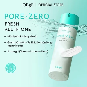 Sữa Dưỡng Da Kiểm Soát Nhờn Pore Zero Fresh All in One 150ml | Kết Thúc Tươi Mát | Công Thức Kiềm Dầu | Hiệu Ứng Làm Mát | Chăm Sóc Lỗ Chân Lông 5 Bước