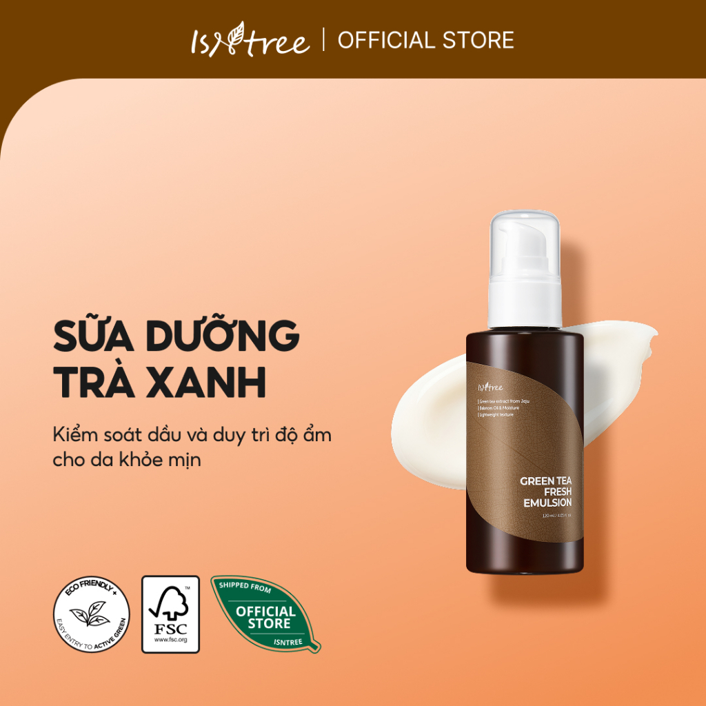 ISNTREE Sữa Dưỡng Ẩm Trà Xanh 120ml