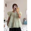 🌸 DEMI TOP – Áo Babydoll Tay Phồng Nàng Thơ Hàn Quốc Siêu Xinh 🌸