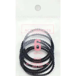 DAISO Dây buộc tóc silicon (Dây buộc tóc bơi lội Hàn Quốc) 6p